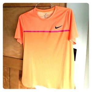 Orange Nike DriFit shirt